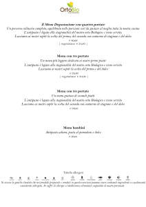 MENU 1 E 2 NOVEMBRE PREZZI