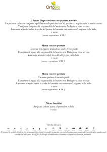 MENU 23 E 24 AGOSTO PREZZI