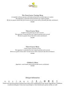 MENU 29 30 31 AGOSTO INGLESE PREZZI