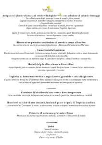 MENU DEGUSTAZIONE 12 13 14 SETTEMBRE