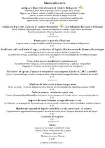 MENU DEL 14 15 E 16 NOVEMBRE