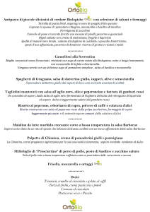 MENU DEL 20 21 E 22 GIUGNO 2025