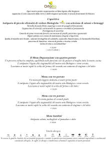 MENU DEL 31 MAGGIO E 1 GIUGNO PREZZI