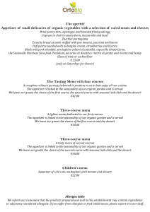 MENU INGLESE PREZZI 20 21 E 22 GIUGNO 2025