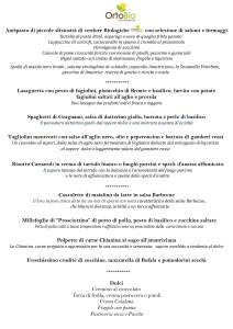 menu del 31 maggio e 1 giugno